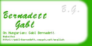 bernadett gabl business card